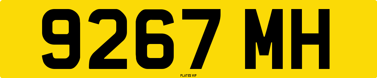 9267 MH Number Plate