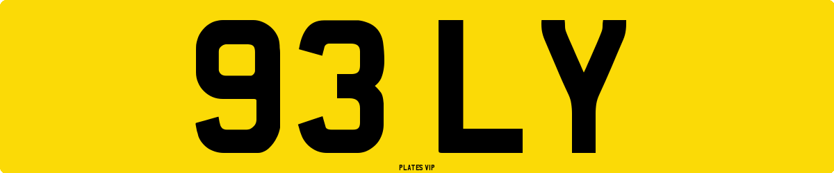 93 LY Number Plate