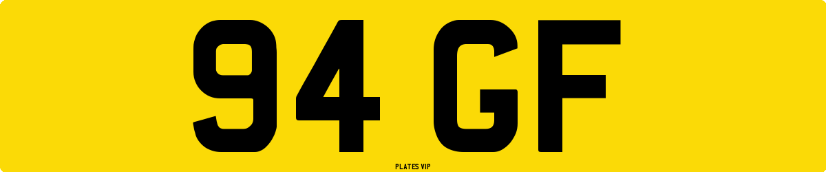 94 GF Number Plate