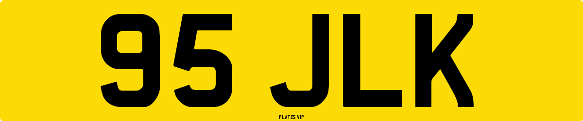 95 JLK Number Plate