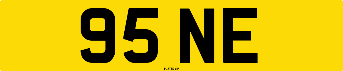 95 NE Number Plate