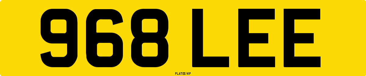 968 LEE Number Plate