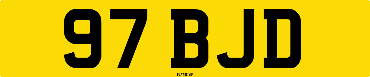 97 BJD Number Plate