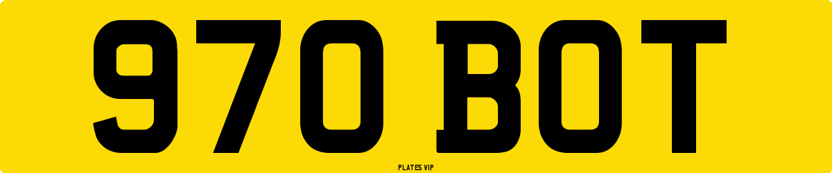 970 BOT Number Plate