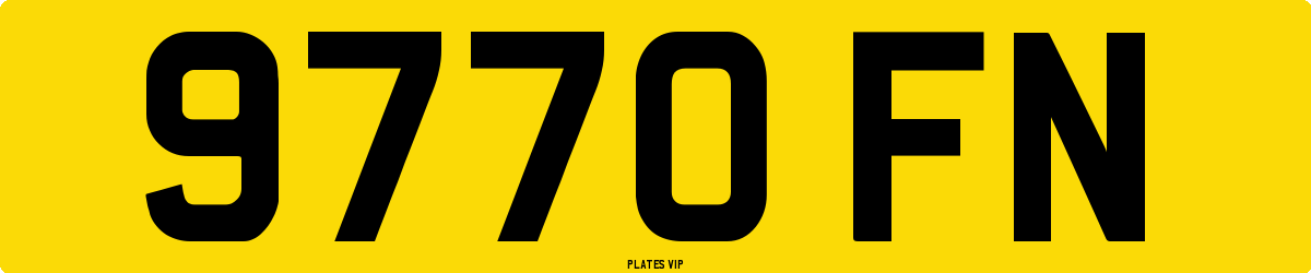 9770 FN Number Plate