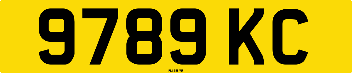 9789 KC Number Plate