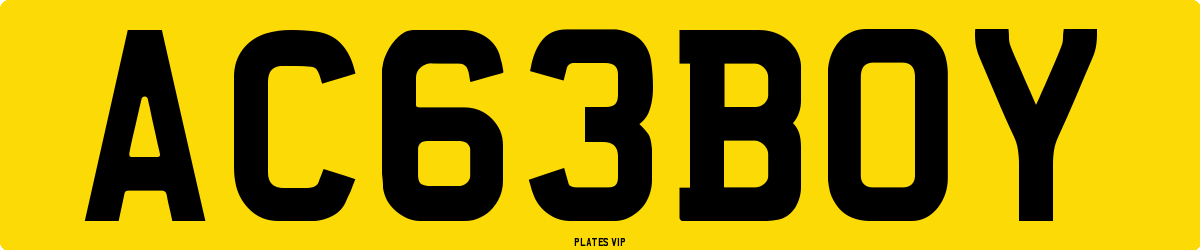 A C63 BOY Number Plate