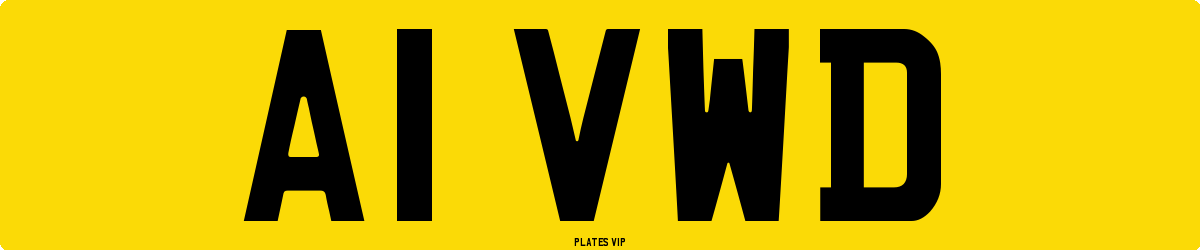 A1 VWD Number Plate