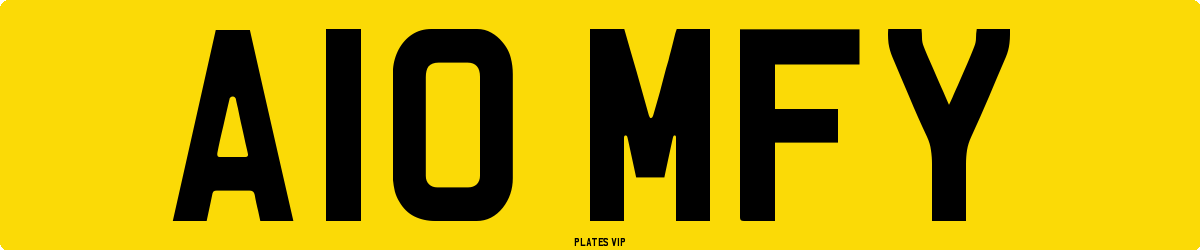 A10 MFY Number Plate