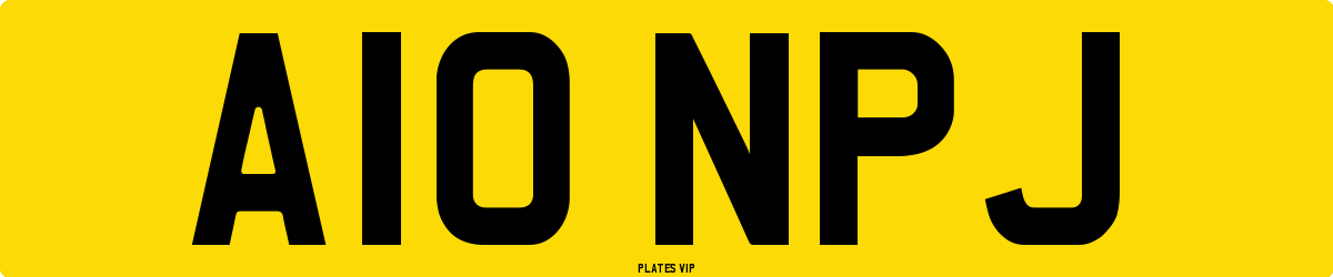 A10 NPJ Number Plate