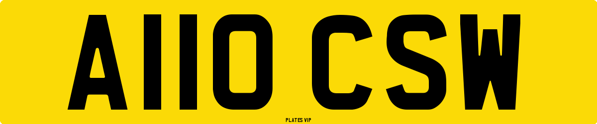 A110 CSW Number Plate