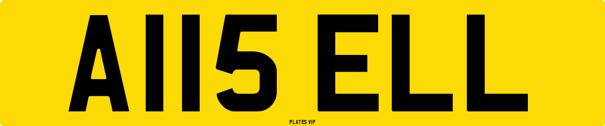 A115 ELL Number Plate
