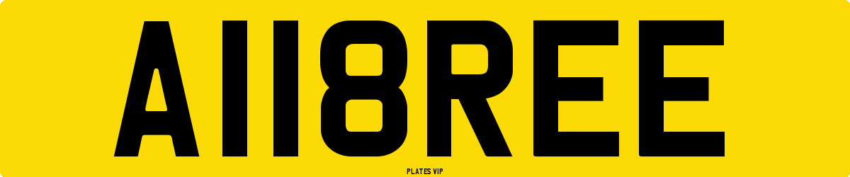 A118REE Number Plate