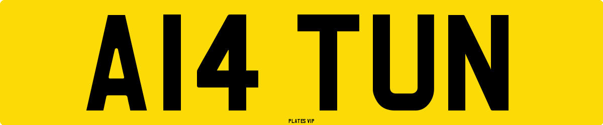 A14 TUN Number Plate