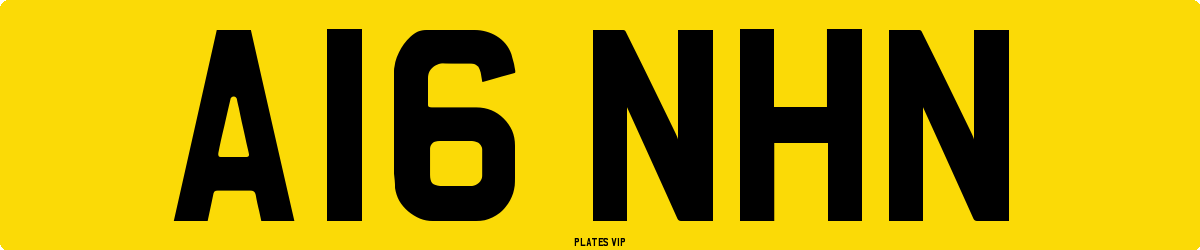 A16 NHN Number Plate