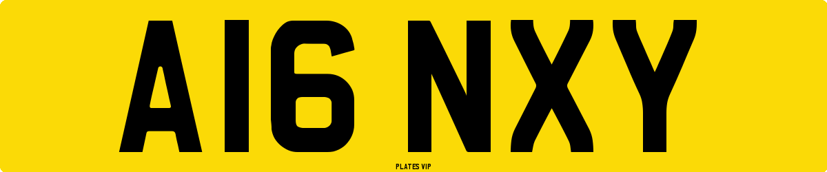 A16 NXY Number Plate