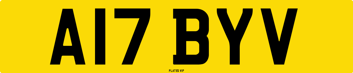 A17 BYV Number Plate
