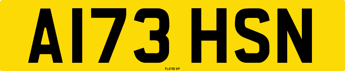 A173 HSN Number Plate
