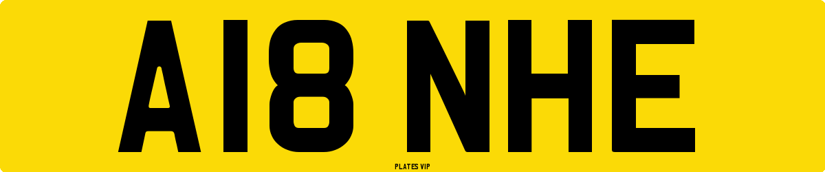 A18 NHE Number Plate