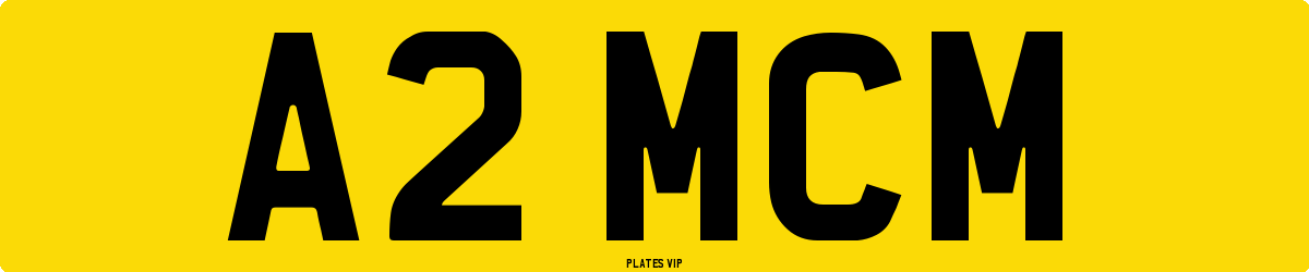 A2 MCM Number Plate