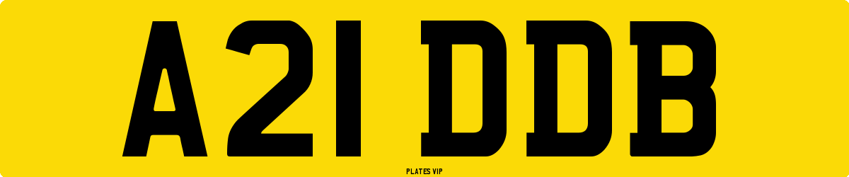 A21 DDB Number Plate