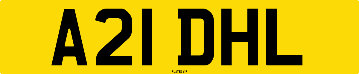A21 DHL Number Plate