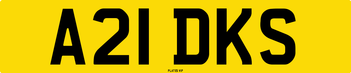 A21 DKS Number Plate