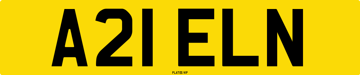 A21 ELN Number Plate