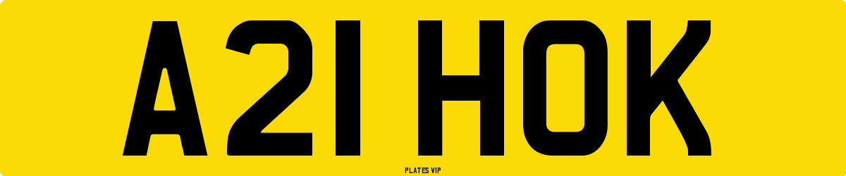 A21 HOK Number Plate