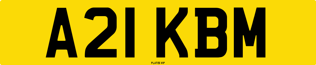 A21 KBM Number Plate