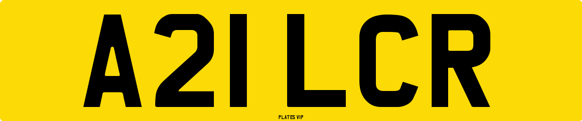 A21 LCR Number Plate