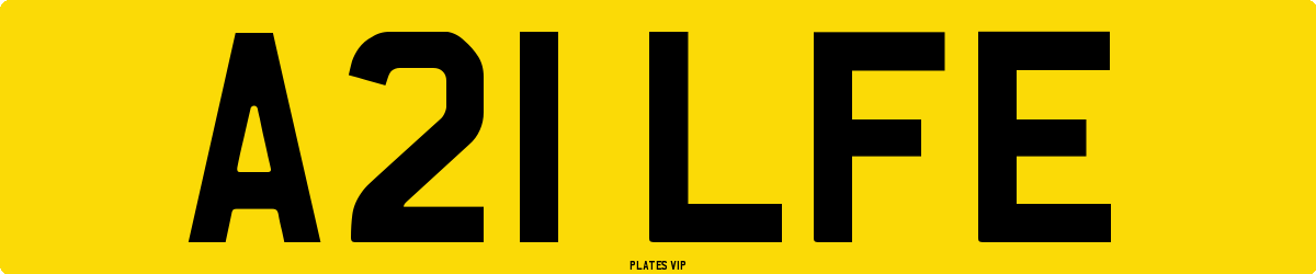 A21 LFE Number Plate