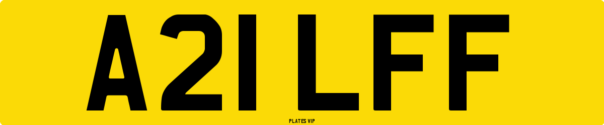 A21 LFF Number Plate