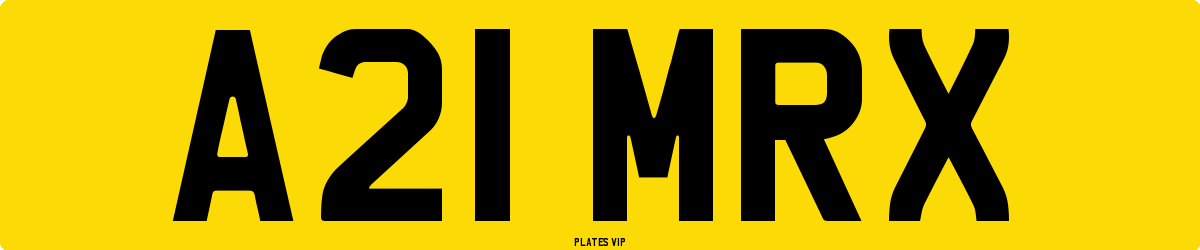 A21 MRX Number Plate