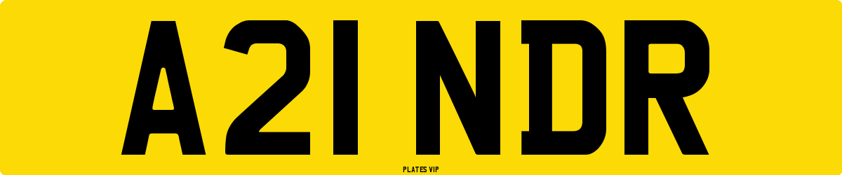 A21 NDR Number Plate