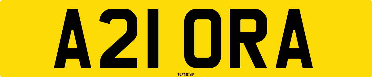 A21 ORA Number Plate