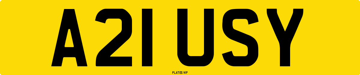 A21 USY Number Plate