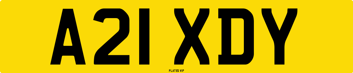 A21 XDY Number Plate