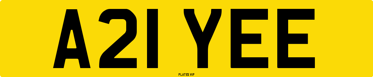 A21 YEE Number Plate
