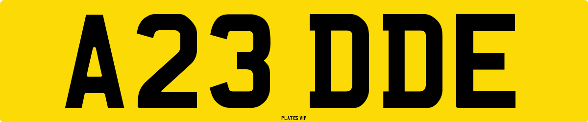 A23 DDE Number Plate