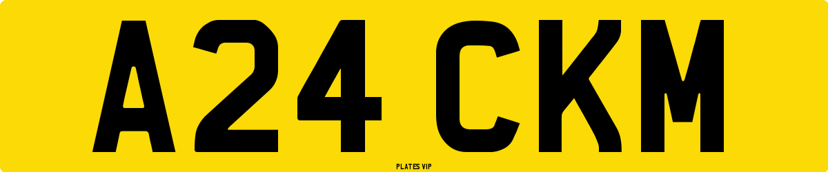 A24 CKM Number Plate