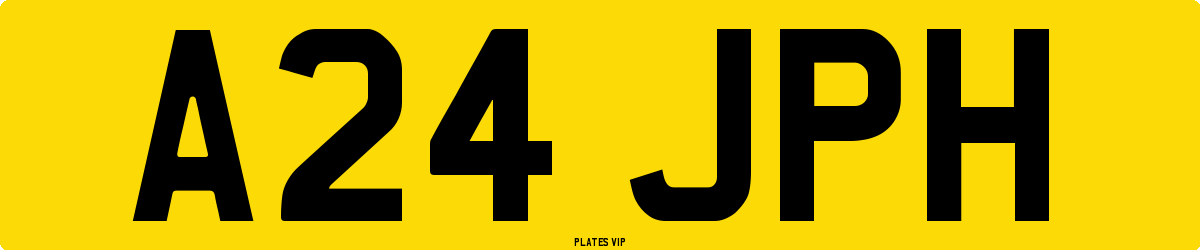 A24 JPH Number Plate
