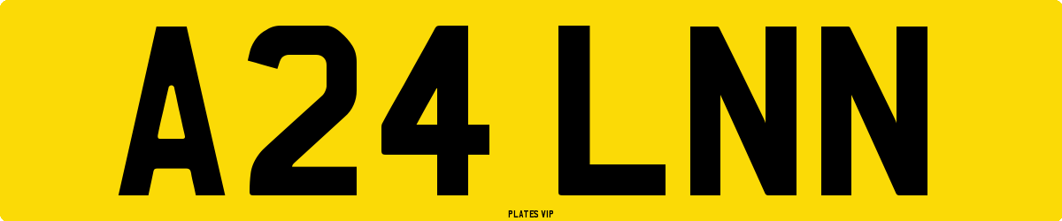 A24 LNN Number Plate