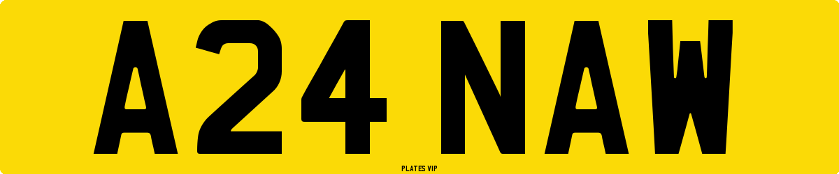 A24 NAW Number Plate