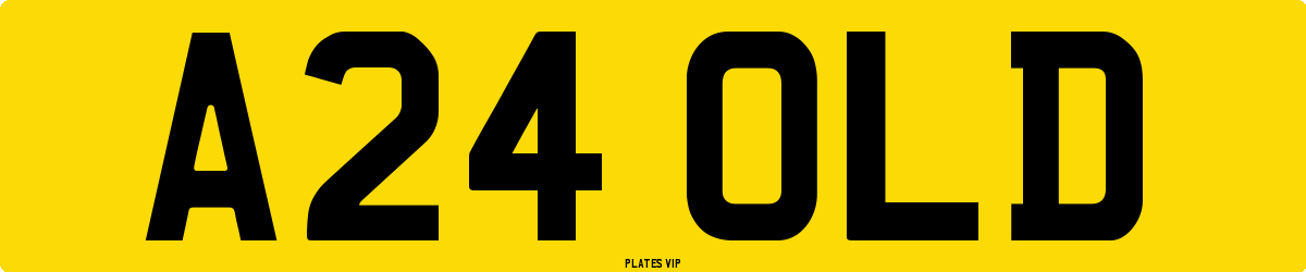 A24 OLD Number Plate