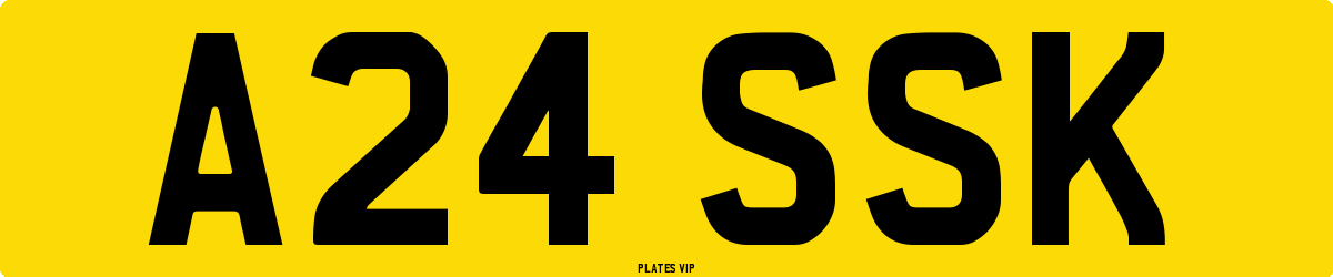 A24 SSK Number Plate