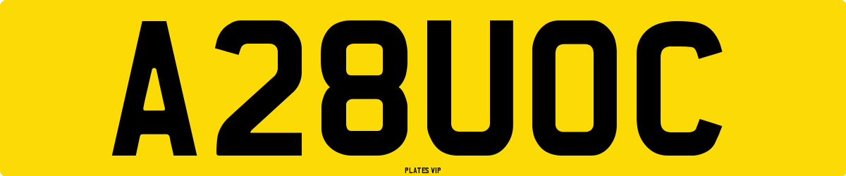 A28UOC Number Plate