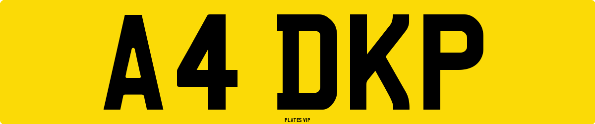 A4 DKP Number Plate