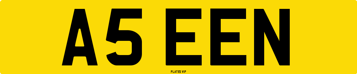 A5 EEN Number Plate