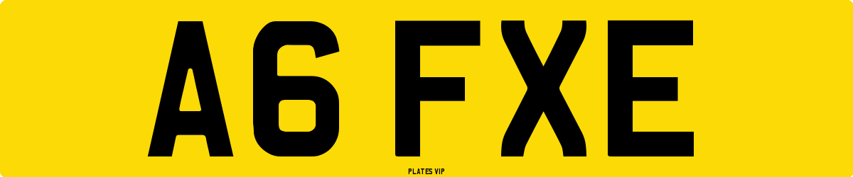A6 FXE Number Plate